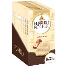 Ferrero Rocher White Chocolate Hazelnut Bars 3.17oz 8ct